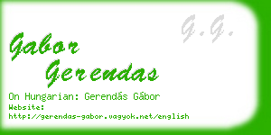 gabor gerendas business card